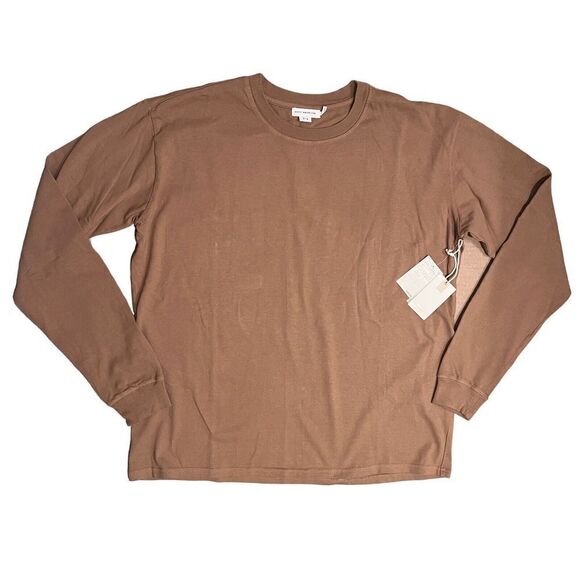 GOOD AMERICAN Sweatshirt Womens M/L Brown BOYFRIEND PUTTY Relaxed Sweater Lounge - Picture 2 of 15